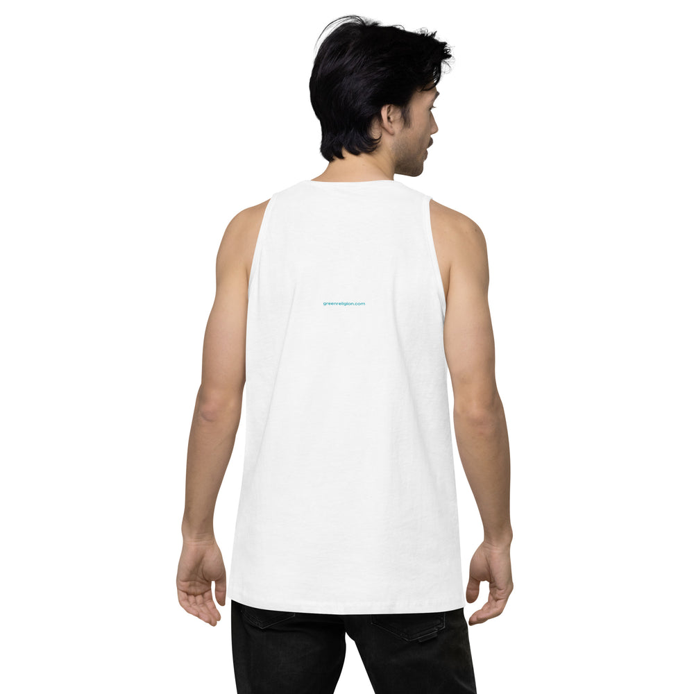 GREEN RELIGION · CANOPY LINES · “Green Sun” · Men’s Premium Tank Top