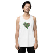 GREEN RELIGION · TRUE TREES · Growing Heart · Men’s Premium Tank Top