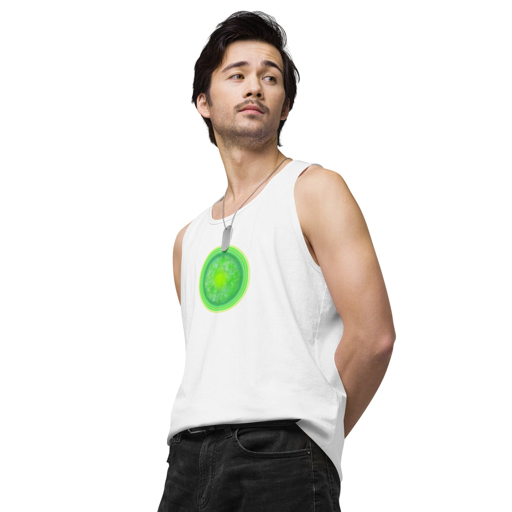 GREEN RELIGION · CANOPY LINES · “Green Sun” · Men’s Premium Tank Top