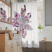 GREEN RELIGION · CUT FLOWERS · “Pink Pond” · Shower Curtain