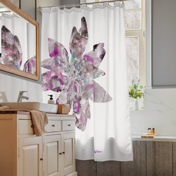 GREEN RELIGION · CUT FLOWERS · “Pink Pond” · Shower Curtain
