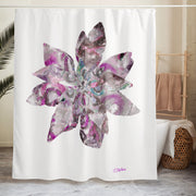 GREEN RELIGION · CUT FLOWERS · “Pink Pond” · Shower Curtain