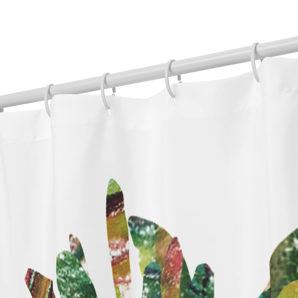 GREEN RELIGION · CUT FLOWERS · “Lake Shore” · Shower Curtain