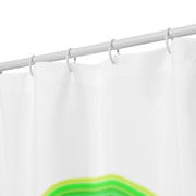GREEN RELIGION · CANOPY LINES · “Green Sun” · Shower Curtain
