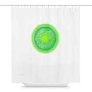 GREEN RELIGION · CANOPY LINES · “Green Sun” · Shower Curtain