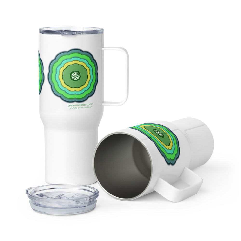 GREEN RELIGION · ORIGIN G · Unbounded Bloomin · Stainless Steel Travel Mug · 2026 Print Edition