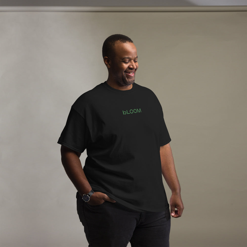 GREEN RELIGION · SPOKEN LEAF · “bLOOM” · Unisex All-Cotton Classic T-Shirt