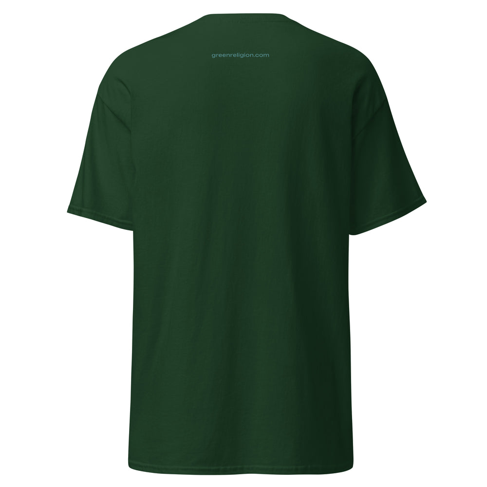 GREEN RELIGION · ORIGIN G “is.” · Unisex Cotton Classic Tee