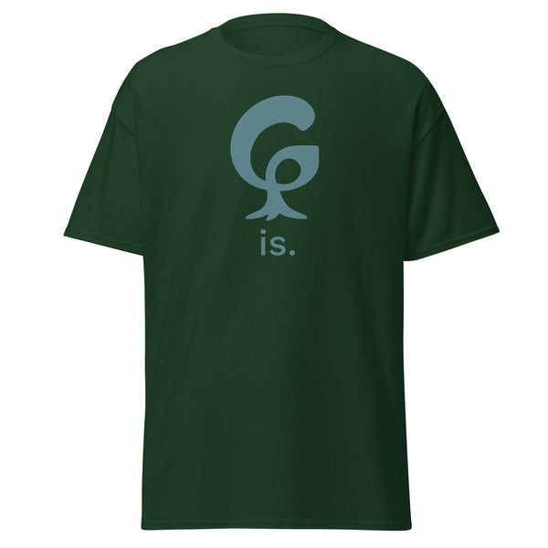 GREEN RELIGION · ORIGIN G “is.” · Unisex Cotton Classic Tee