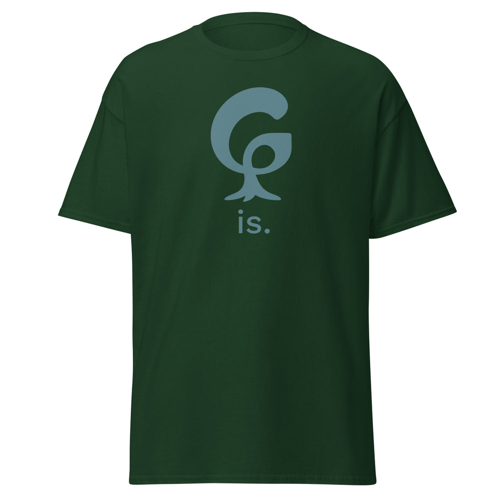 GREEN RELIGION · ORIGIN G “is.” · Unisex Cotton Classic Tee