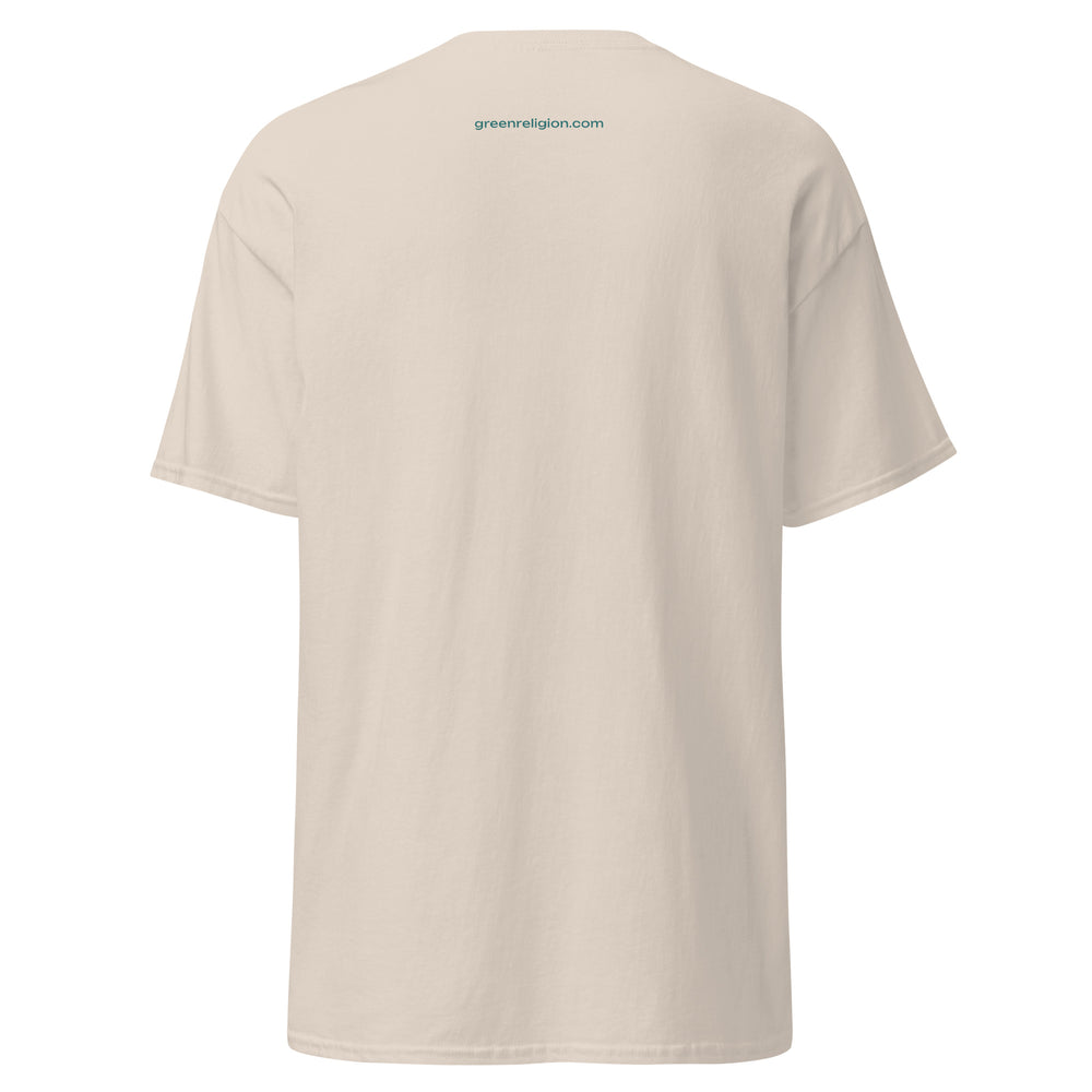 GREEN RELIGION · ORIGIN G “is.” · Unisex Cotton Classic Tee