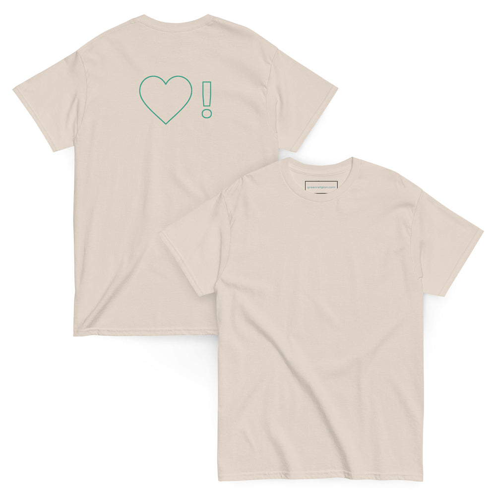 GREEN RELIGION · Spoken Leaf · Green Heart! · Love Line · Unisex Cotton Classic Tee