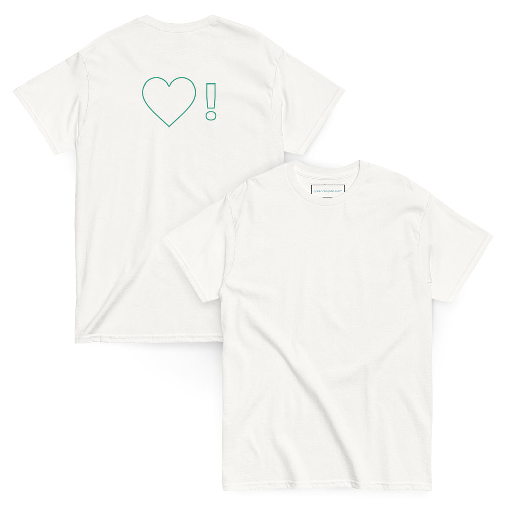 GREEN RELIGION · Spoken Leaf · Green Heart! · Love Line · Unisex Cotton Classic Tee