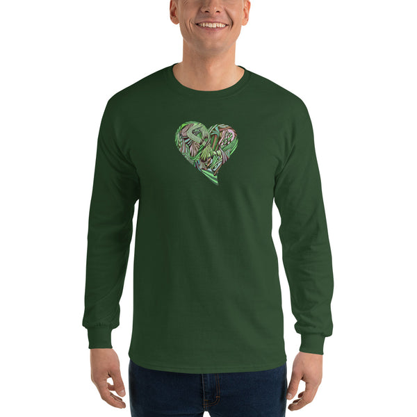 GREEN RELIGION · TRUE TREES · Growing Heart · Unisex Long Sleeve Shirt