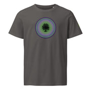 GREEN RELIGION · TRUE TREES · “Ring Field” · Lime-Plum · Unisex Organic Mid-Light T-Shirt