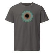 GREEN RELIGION · TRUE TREES · “Ring Field” · Orange-Jade · Unisex Organic Mid-Light T-Shirt
