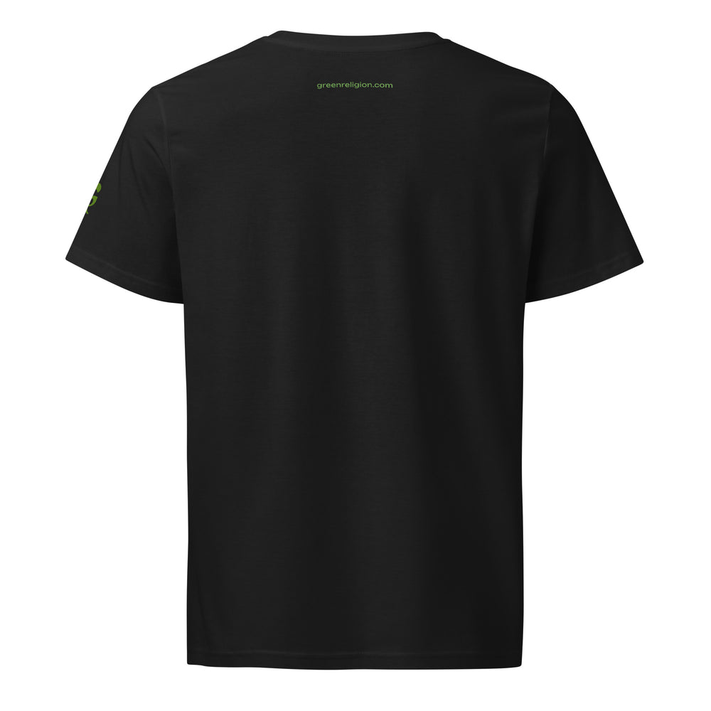 GREEN RELIGION · TRUE TREES · “Ring Field” · Lime-Plum · Unisex Organic Mid-Light T-Shirt