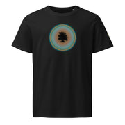 GREEN RELIGION · TRUE TREES · “Ring Field” · Orange-Jade · Unisex Organic Mid-Light T-Shirt