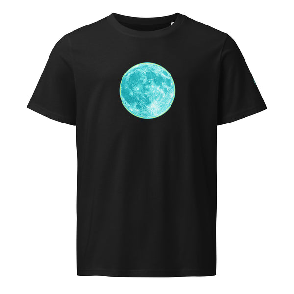 GREEN RELIGION · SPOKEN LEAF · “AQUA MOON” · Unisex Organic Mid-Light T-Shirt