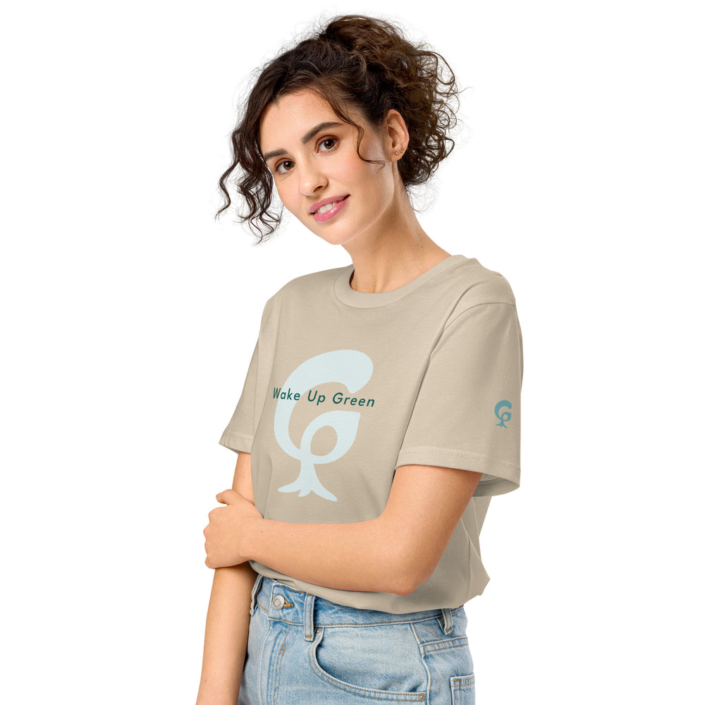 GREEN RELIGION · Origin G · “Wake Up Green” · Unisex Organic Mid-Light T-Shirt