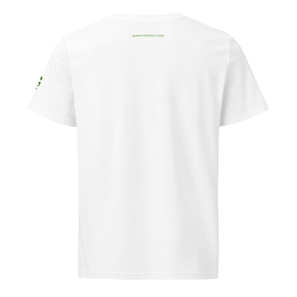 GREEN RELIGION · TRUE TREES · “Ring Field” · Lime-Plum · Unisex Organic Mid-Light T-Shirt