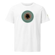 GREEN RELIGION · TRUE TREES · “Ring Field” · Orange-Jade · Unisex Organic Mid-Light T-Shirt