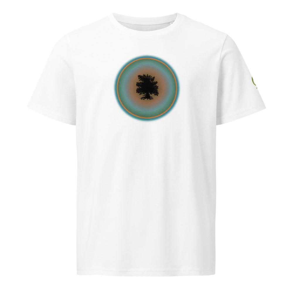 GREEN RELIGION · TRUE TREES · “Ring Field” · Orange-Jade · Unisex Organic Mid-Light T-Shirt