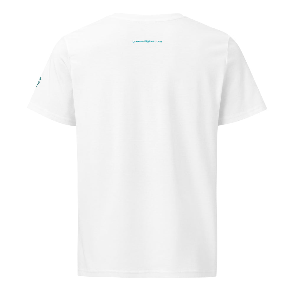 GREEN RELIGION · SPOKEN LEAF · “LET THE GRASS OUT” · Unisex Organic Mid-Light T-Shirt