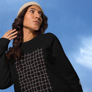 RELIGIÓN VERDE · HOJAS DE JUEGO LIBRE · “Earth Net Blush” · Sudadera unisex orgánica raglán