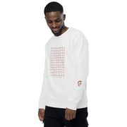 RELIGIÓN VERDE · HOJAS DE JUEGO LIBRE · “Earth Net Terra” · Sudadera unisex orgánica raglán