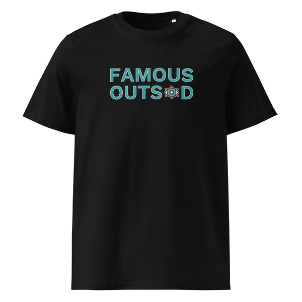 Black T-Shirt with the words FAMOUS OUTSIDE printed on it 