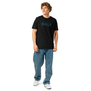 RELIGIÓN VERDE · HOJA HABLADA · “WALK” · Camiseta orgánica unisex · Edición negra