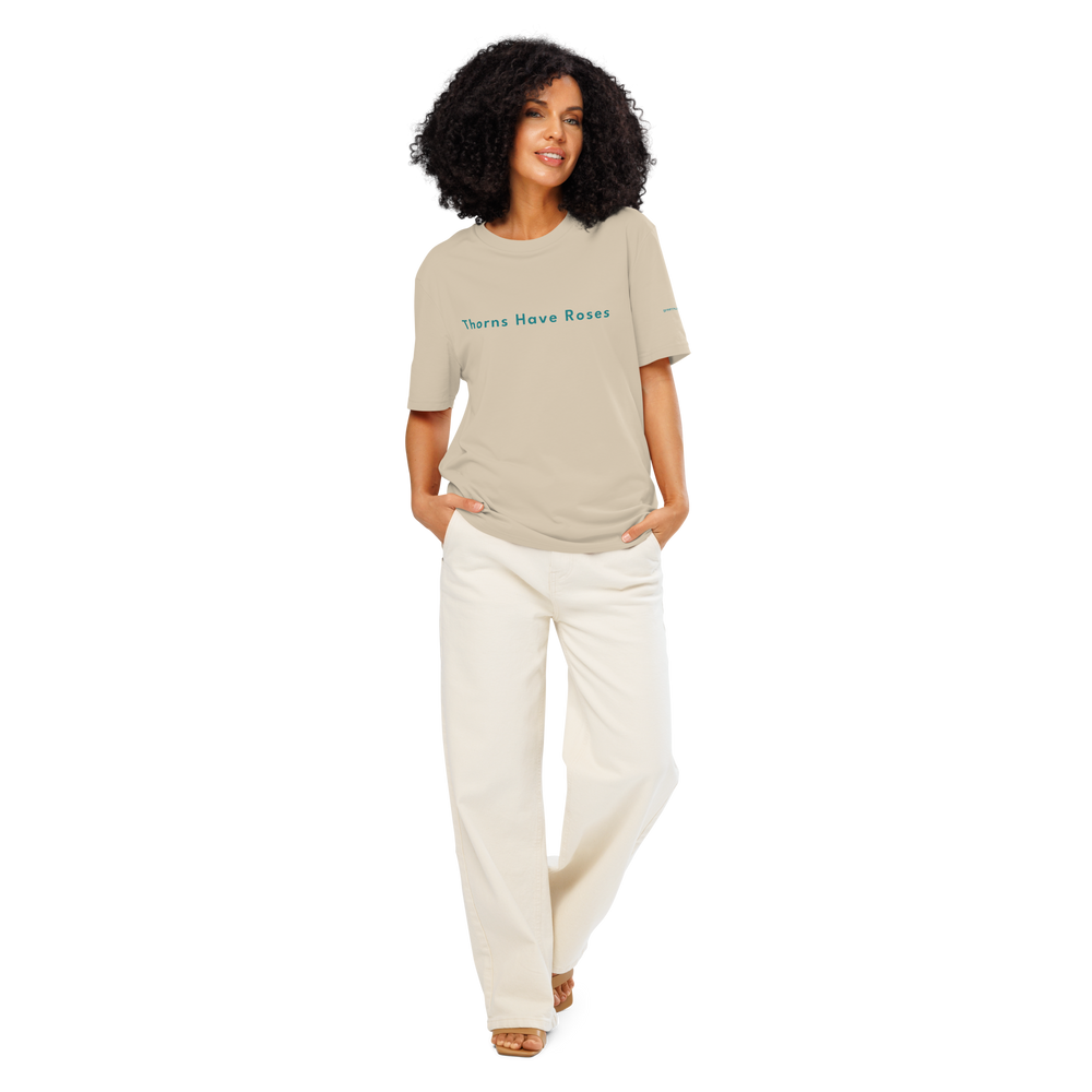 GREEN RELIGION · SPOKEN LEAF · “Thorns Have Roses” · Unisex Cotton T-Shirt