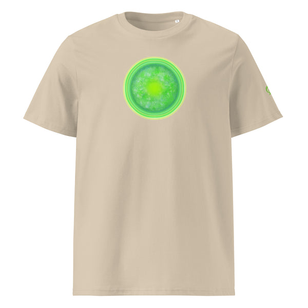 GREEN RELIGION · CANOPY LINES · “Green Sun” · Colors Unisex Organic Ribbed Neck T-Shirt