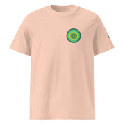 Green Religion Unisex T-Shirt with bright graphic chest flower