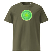 GREEN RELIGION · CANOPY LINES · “Green Sun” · Colors Unisex Organic Ribbed Neck T-Shirt