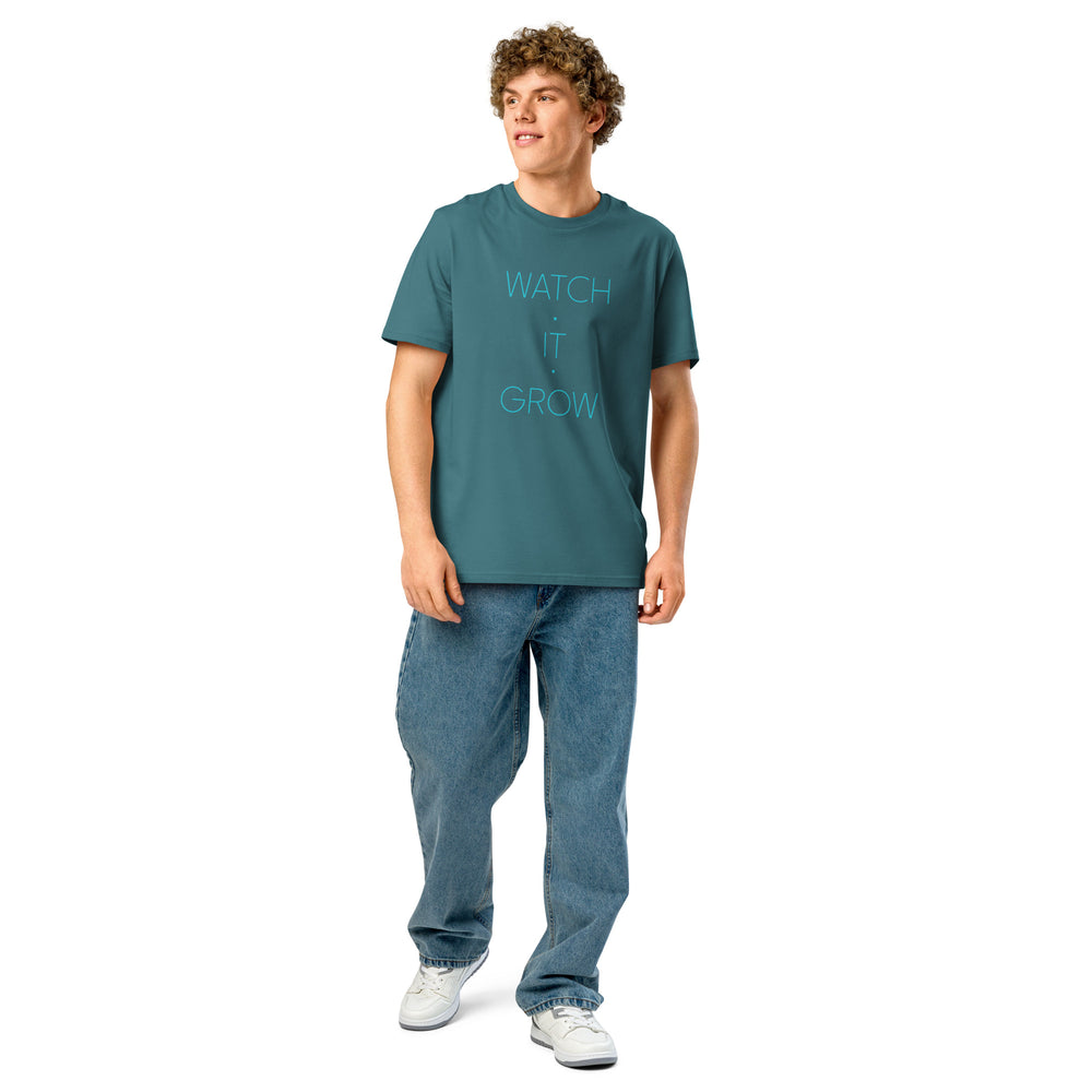 RELIGIÓN VERDE · HOJA HABLADA · “MÍRALO CRECER” · Camiseta orgánica unisex