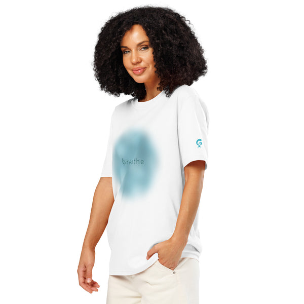 GREEN RELIGION · SPOKEN LEAF · “breathe” · Unisex Organic T-Shirt