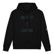 Hoodie with text WATCH IT GROW on black or white background