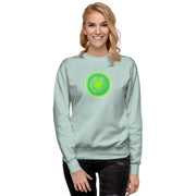GREEN RELIGION · CANOPY LINES · “Green Sun” · Unisex Premium Crewneck Sweatshirt