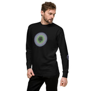 GREEN RELIGION · TRUE TREES · “Ring Field” · Lime-Plum · Unisex Cotton Sweatshirt