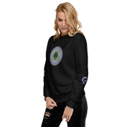 GREEN RELIGION · TRUE TREES · “Ring Field” · Lime-Plum · Unisex Cotton Sweatshirt