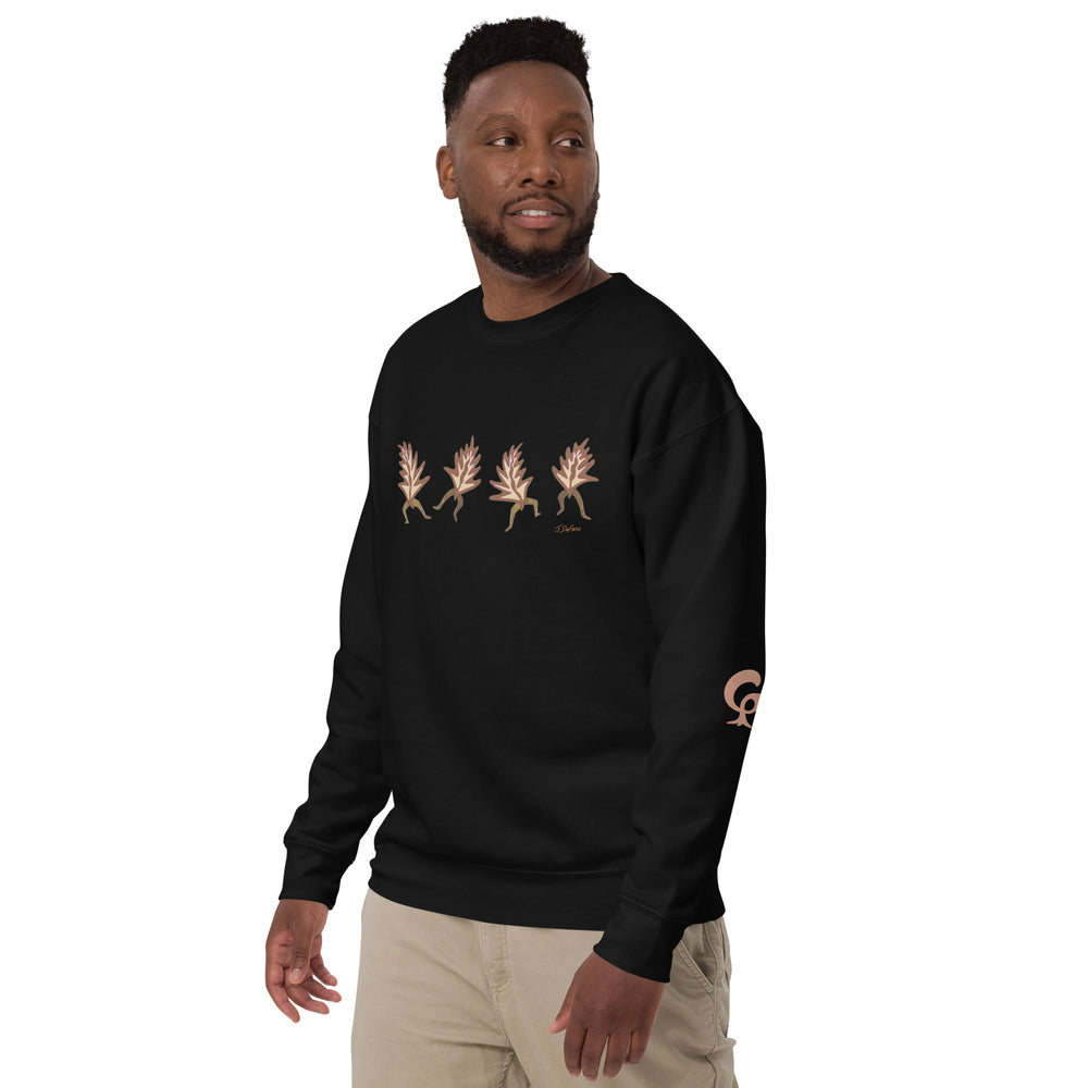 GREEN RELIGION · FREE PLAY LEAVES · “Terra Groove Four” · Unisex Premium Sweatshirt