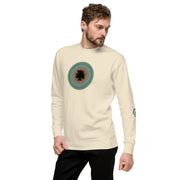 GREEN RELIGION · TRUE TREES · “Ring Field” · Orange-Jade · Unisex Cotton Sweatshirt