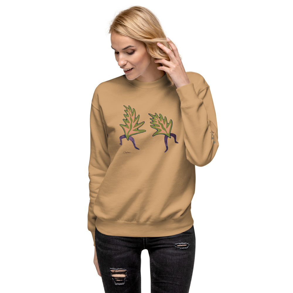 GREEN RELIGION · FREE PLAY LEAVES · “Duo Dance Clay” · Unisex Premium Sweatshirt