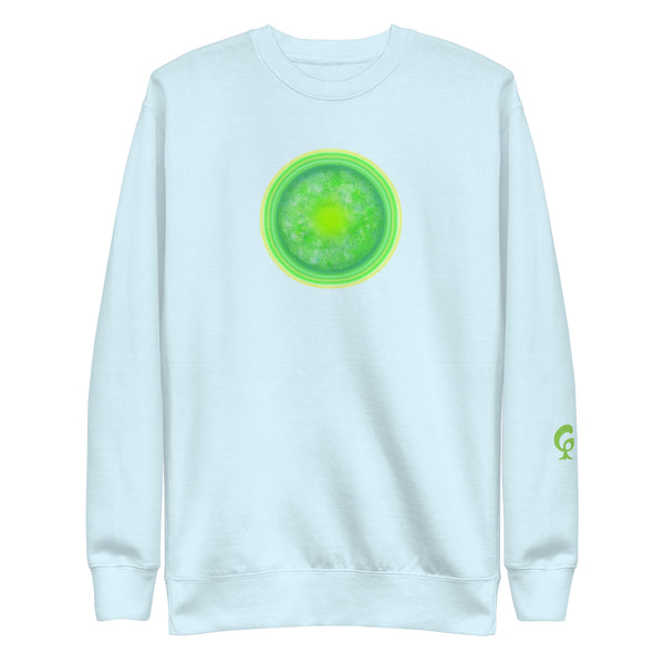 GREEN RELIGION · CANOPY LINES · “Green Sun” · Unisex Premium Crewneck Sweatshirt