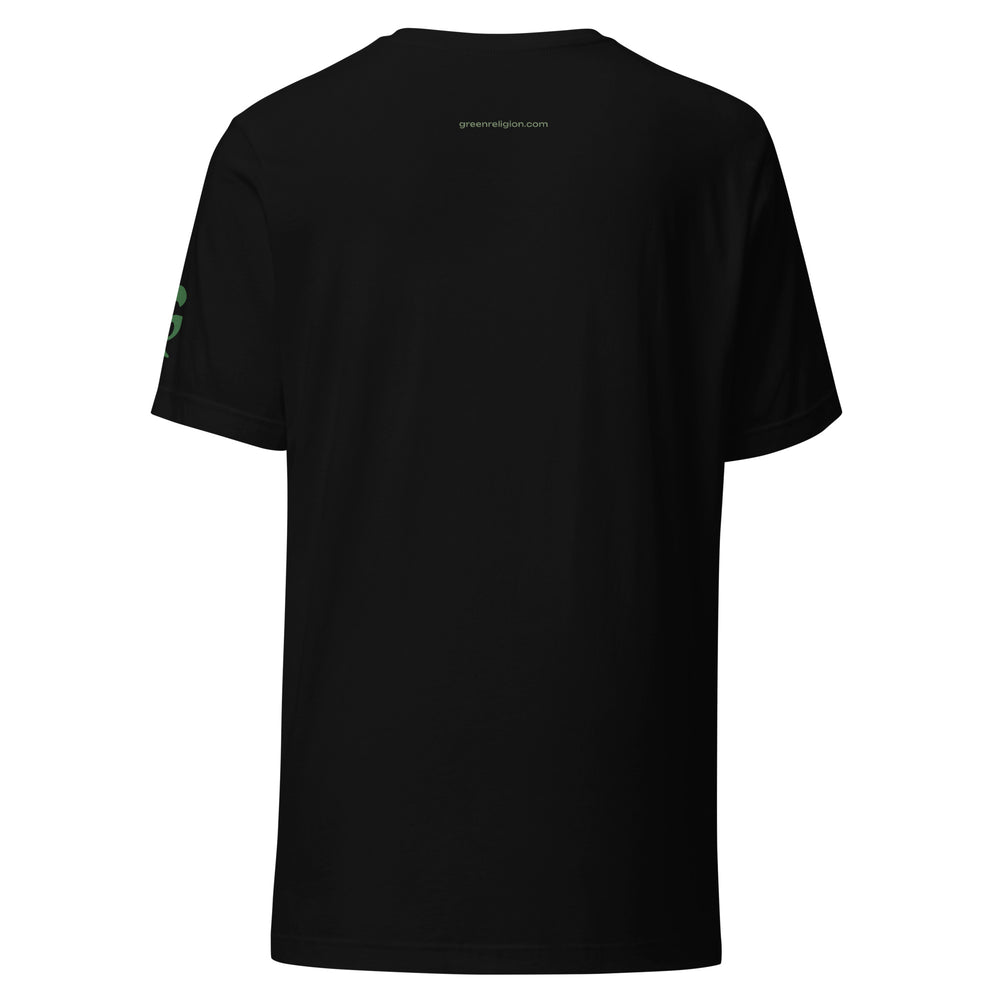 GREEN RELIGION · FREE PLAY LEAVES · “Duo Dance Green” · Unisex Staple Eco T-Shirt