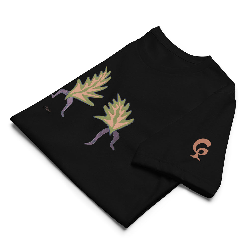 RELIGIÓN VERDE · HOJAS DE JUEGO LIBRE · “Duo Dance Clay” · Camiseta ecológica unisex básica