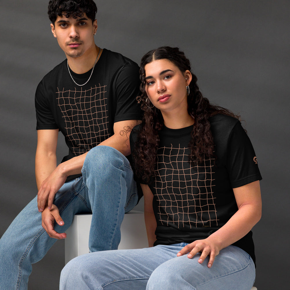 RELIGIÓN VERDE · HOJAS DE JUEGO LIBRE · “Earth Net Terra” · Camiseta ecológica unisex básica