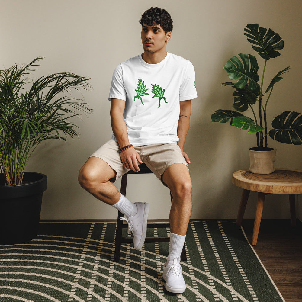 GREEN RELIGION · FREE PLAY LEAVES · “Duo Dance Green” · Unisex Staple Eco T-Shirt